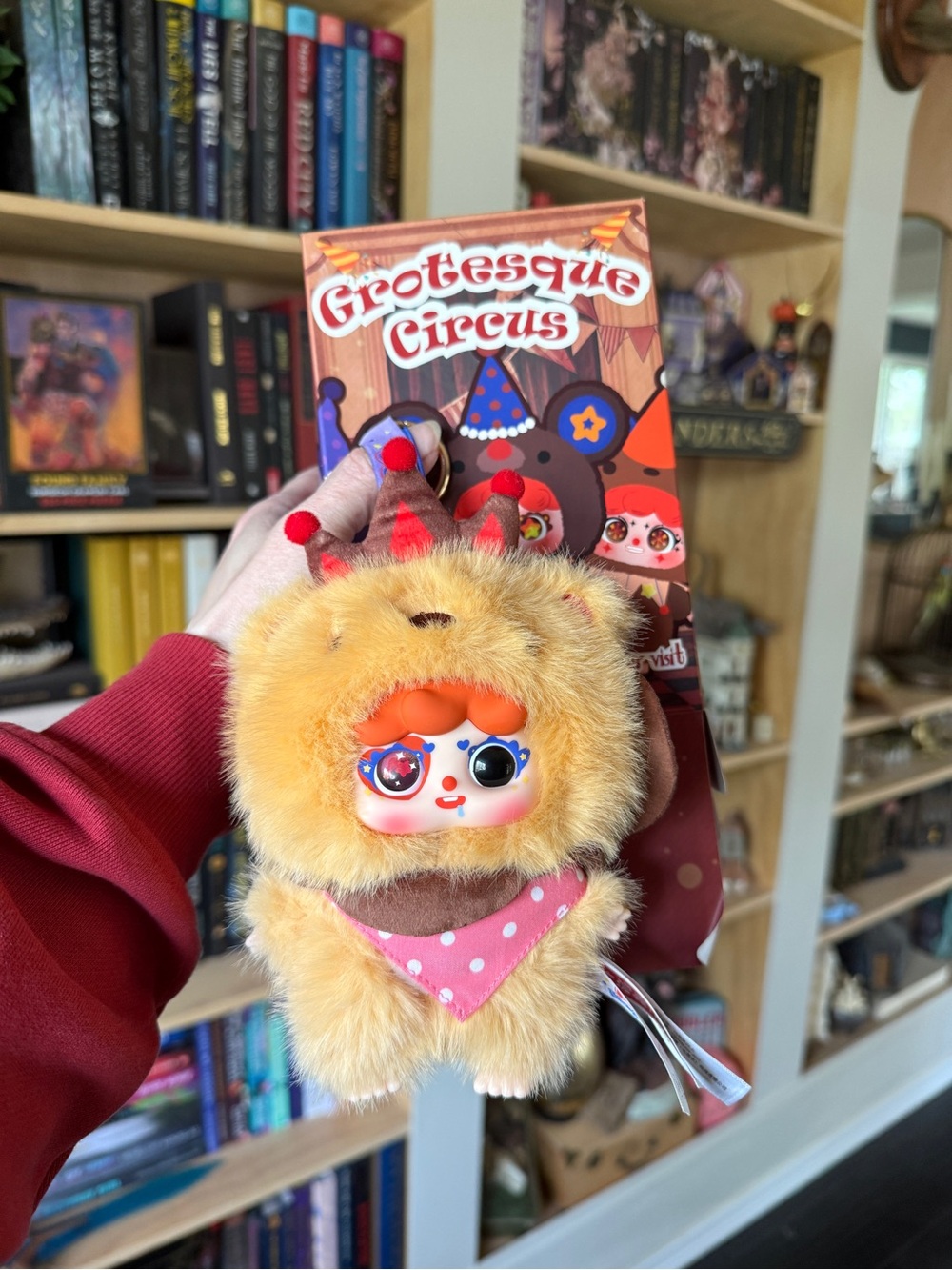 Nib Migo Grotesque Circus lion Plush Keychain with Pink Bandana